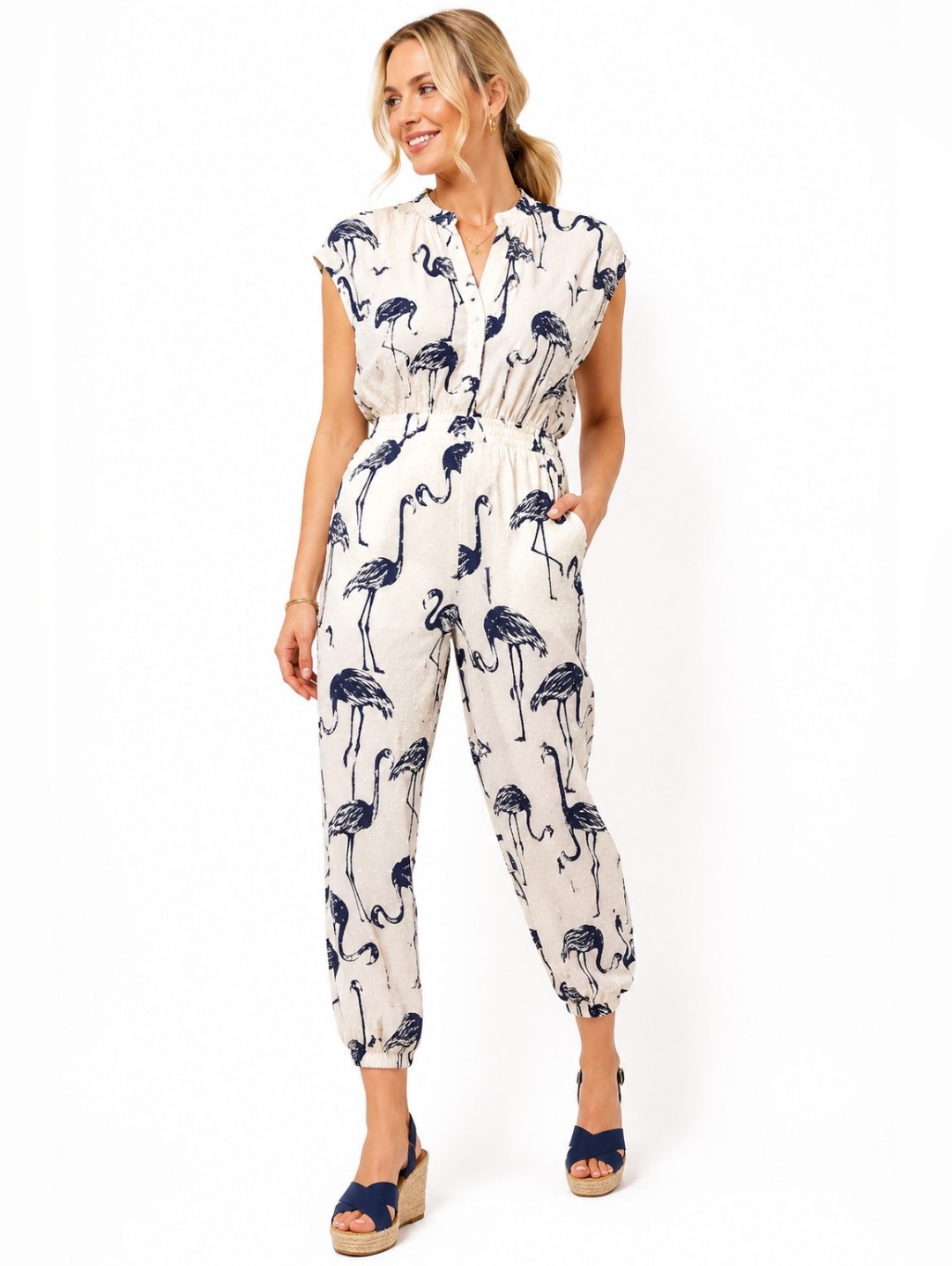Anthropologie Corey Lynn Calter Flament Flamingo Viscose Jumpsuit Medium
